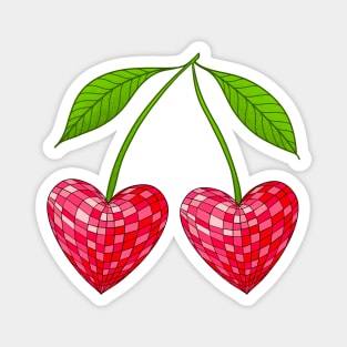 Disco Ball Cherry Hearts Magnet