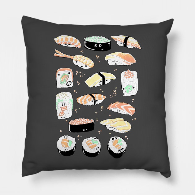 Boat Load of Kawaii Pillow by paintchips