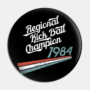 Nostalgia 80s Kick Ball Distressed T-Shirt Pin