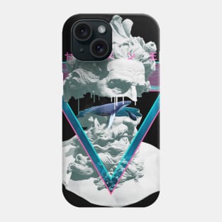 Vaporwave Poseiden Statue Bust Retro 80s King Of The Sea Art Phone Case