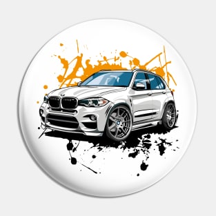 SUV Vehicles in Graffiti Cartoon Style Pin