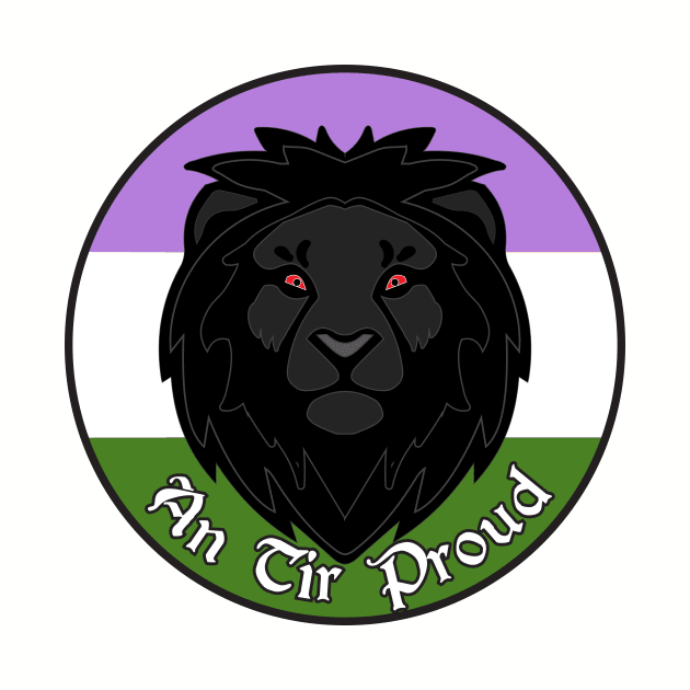 An Tir Pride - Genderqueer - Populace Badge Style 2 by Yotebeth