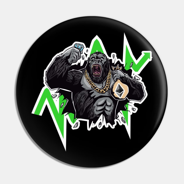 Ape ETH Ethereum Crypto Pin by Saschken