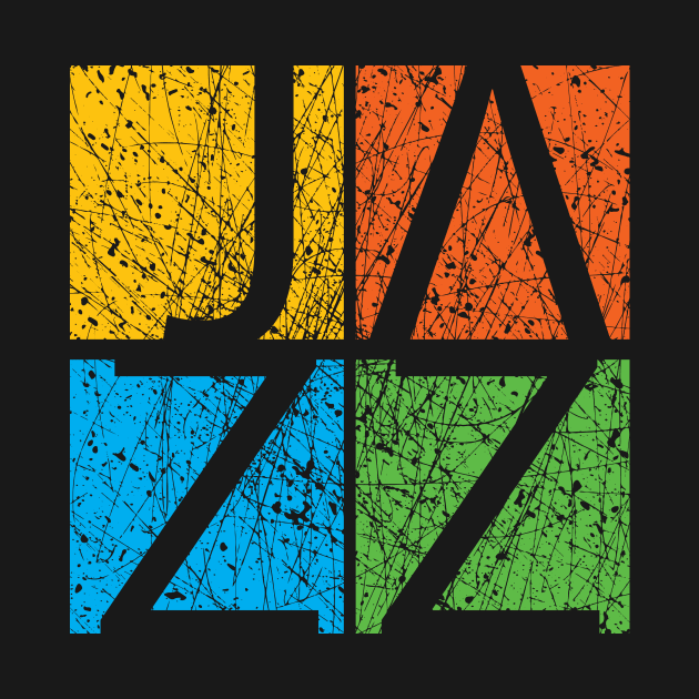 Colorful JAZZ  Creative Typographic Artwork by jazzworldquest