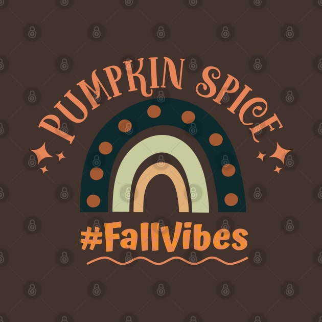 Pumpkin Spice Fall Vibes - retro thanksgiving by Syntax Wear