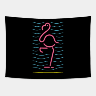 Flamingo - Led Colored Tapestry