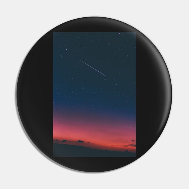 Red Night Sky Pin by Prossori