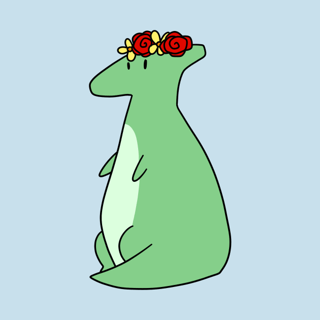 Flower Crown Hadrosaurus by saradaboru