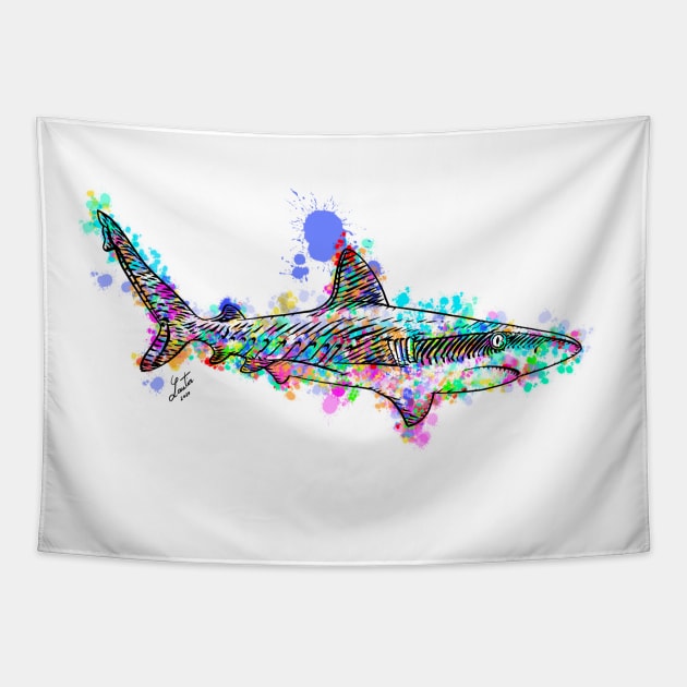 WATERCOLOR SHARK Tapestry by lautir