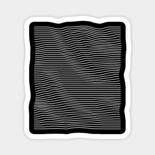 geometrical black and white lines Magnet