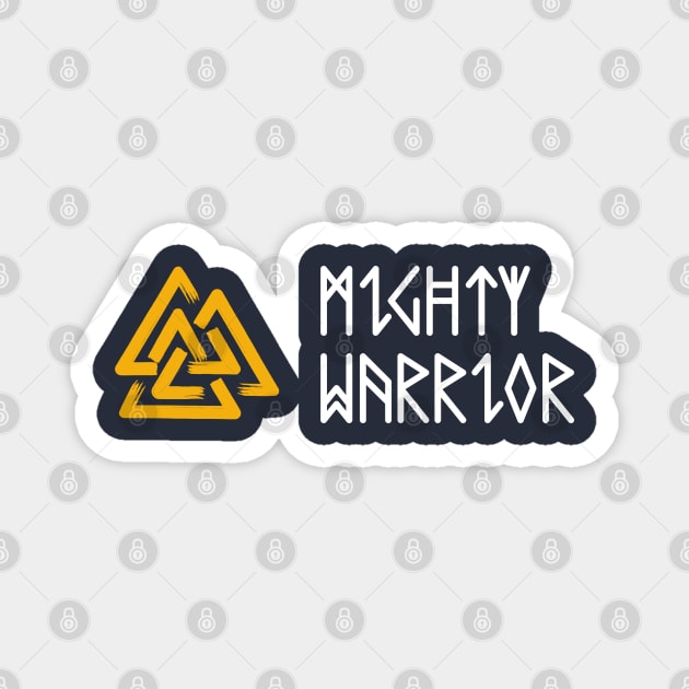 Norse Valknut Mighty Warrior Magnet by Neon-Light