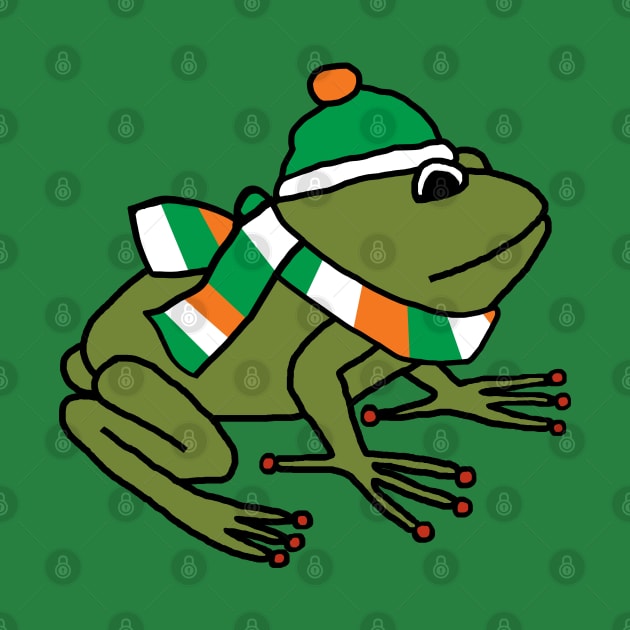 Cute Irish Frog on St Patricks Day by ellenhenryart