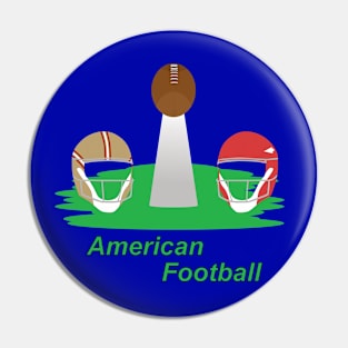 Trophy with american football helmets Pin