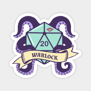 D&D Warlock D20 Magnet