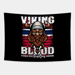 Viking Blood Runs Through My Veins Norway Vikings Tapestry