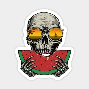 Skull watermelon summer Magnet