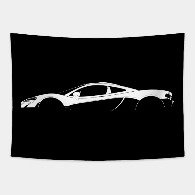 McLaren P1 Silhouette Tapestry by Car-Silhouettes