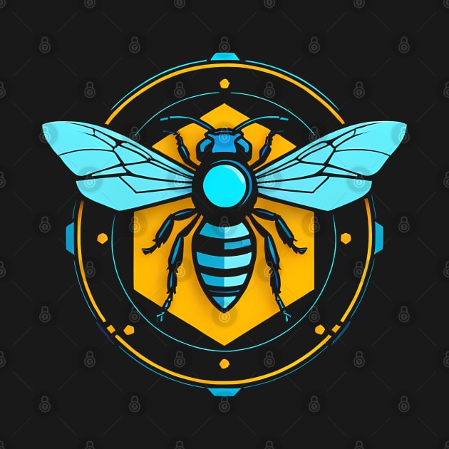 Bee Logo Cyberpunk by TaevasDesign