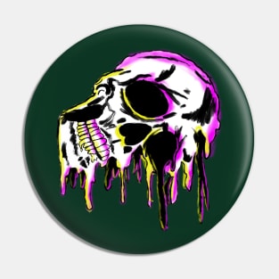 Melting Skull Pin