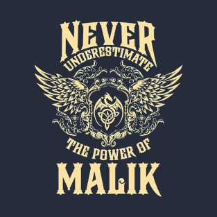 Malik Name Shirt Malik Power Never Underestimate T-Shirt