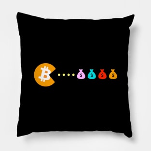 Bitcoin eats Dollar Pillow