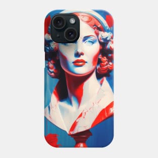 Blue & Red Lady #2 Phone Case