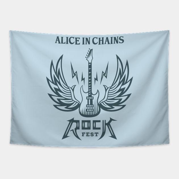 Guitarwings Alice in Chains Tapestry by Mutearah