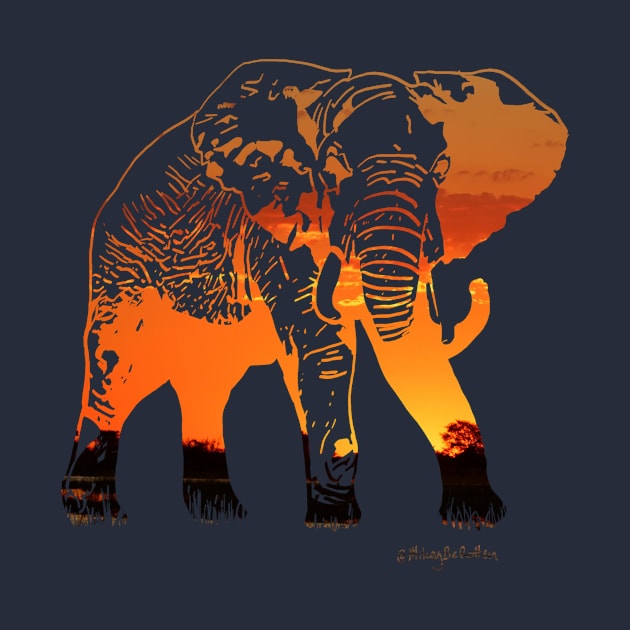 Sunset Elephant by MikeyBeRotten