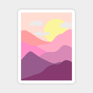 Sun and Mountain Magnet