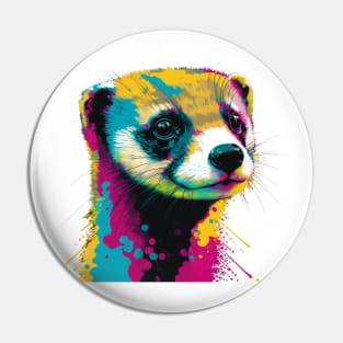 Pop Art Ferret Lover Pin