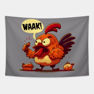 Funny chicken Tapestry