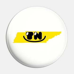 Tennessee States of Happynes- Tennessee Smiling Face Pin