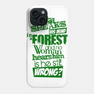 If a Man Speaks... Phone Case