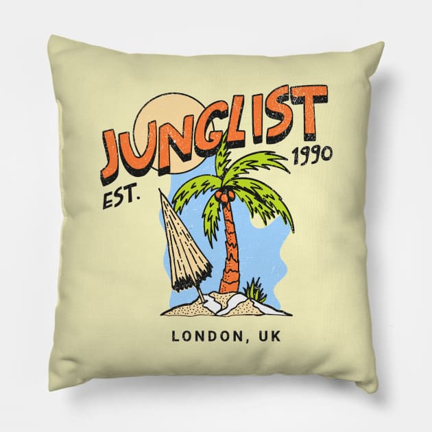 Junglist, Junglist Massive, Junglist Movement Pillow by Drum And Bass Merch