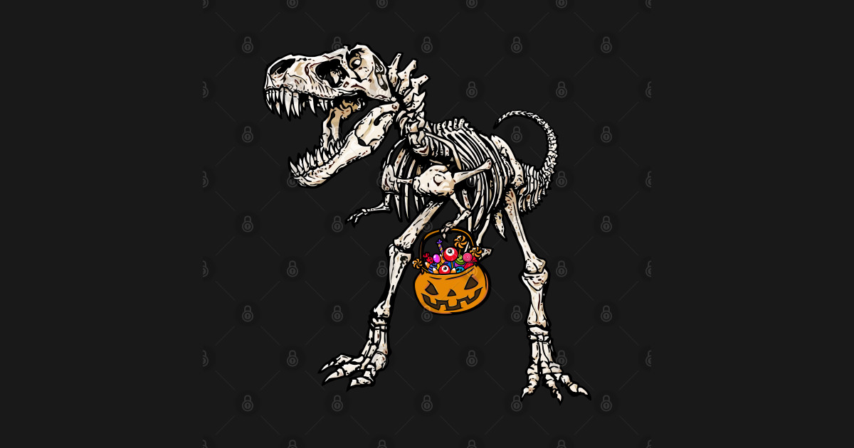 glow in the dark t rex skeleton