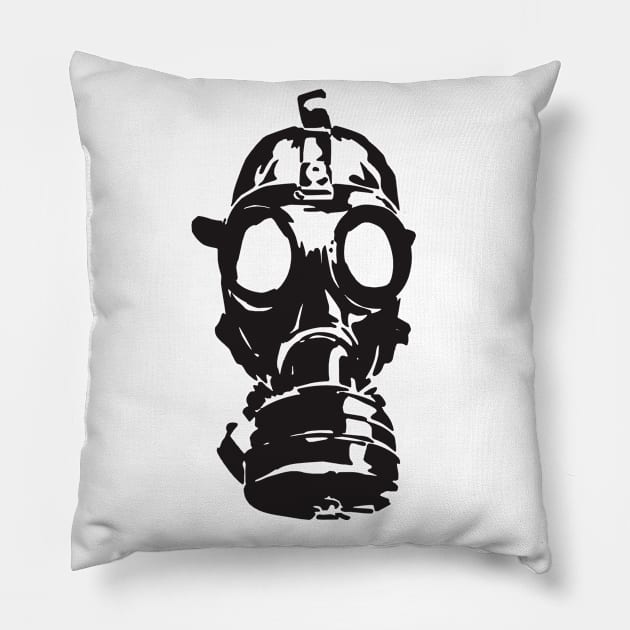 Gas mask Pillow by GoshaDron