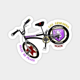 Lee "Huck" Edwards Memorial Piece #4 BMX Bike Rest In Peace Magnet