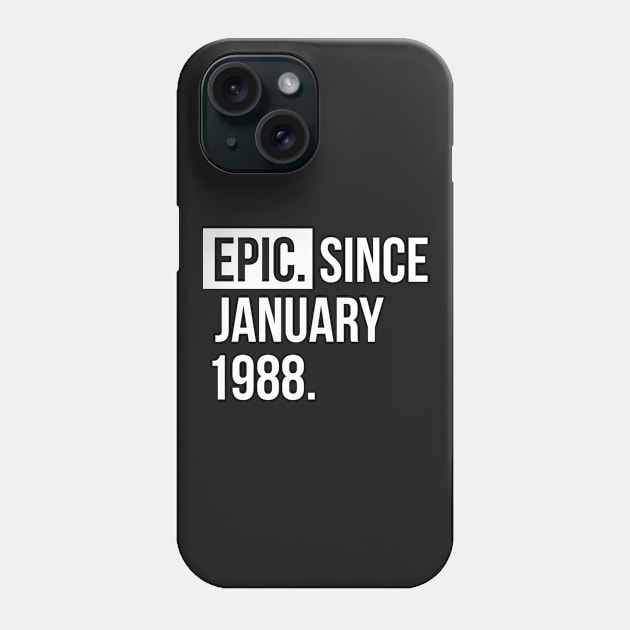 1988 February 33 years old birthday Phone Case by hoopoe