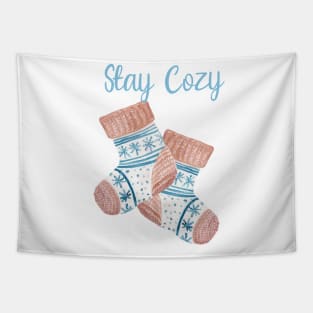 Stay Cozy Warm for Christmas Tapestry