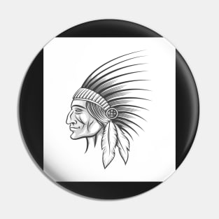 American indian tribe leader. Pin