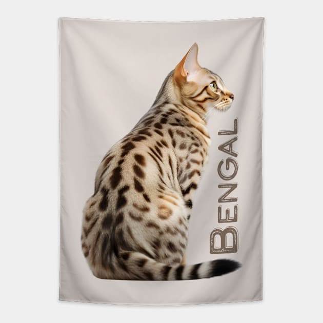 Bengal Breed Cat Dad Leopard Pattern Spotted Kitty Tapestry by Pine Hill Goods