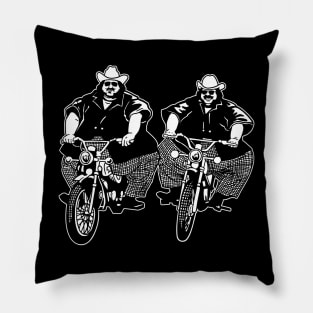 Fat Twins on Motorcycles Pillow