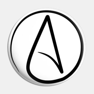 Atheist symbol in black Pin