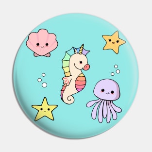 Kawaii Sea Creatures Pin