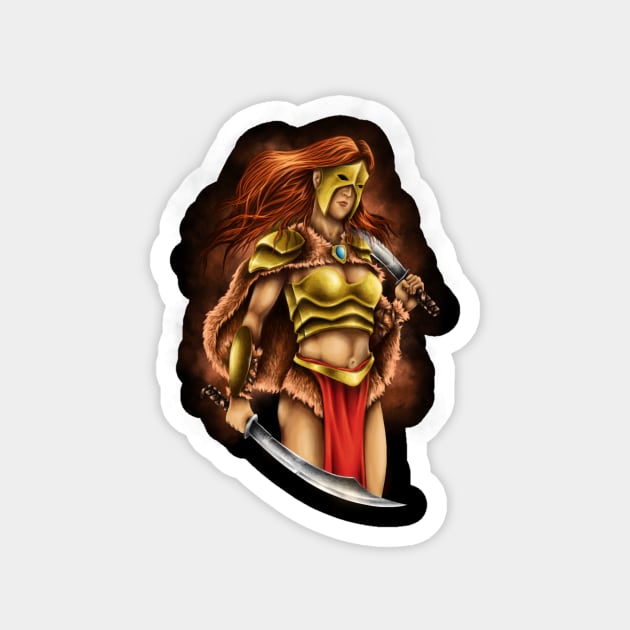 FANTASY FEMALE HERO Magnet by ReignGFX