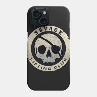 Savage Lifting Club Skull White Badge Phone Case