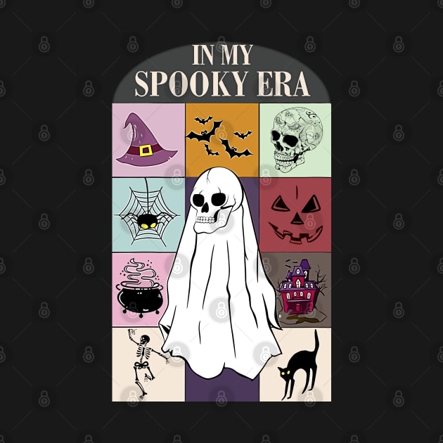 In My Spooky Era Spooky Season Funny Ghost Retro Halloween by masterpiecesai