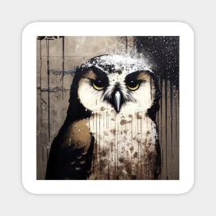 Art should comfort the disturbed and disturb the comfortable - Awesome Owl #9 Magnet