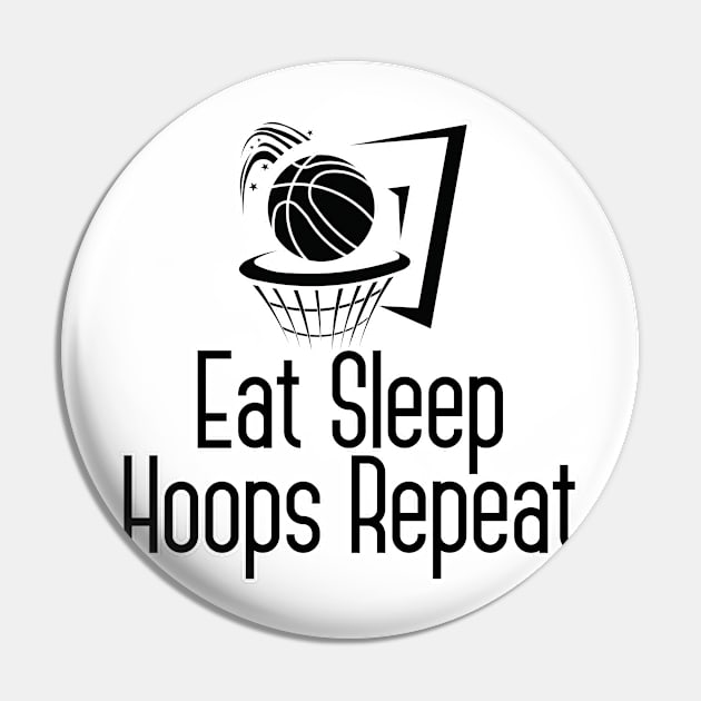Eat Sleep Hoops Repeat Pin by nextneveldesign