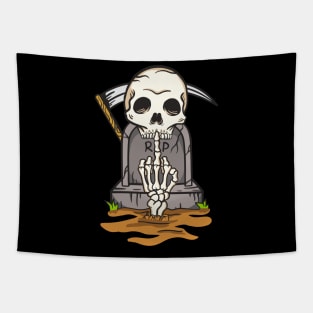 skull grave Tapestry